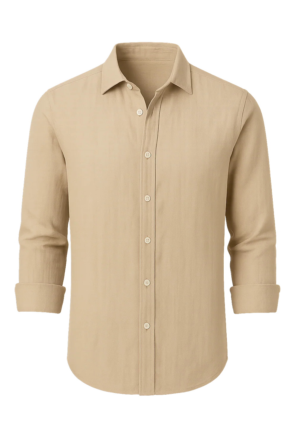 Chemise d'Été Moderne en Lin pour Homme – Beige