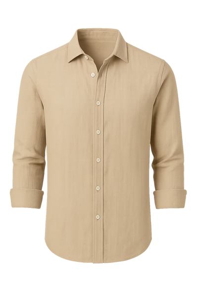 Chemise d'Été Moderne en Lin pour Homme – Beige