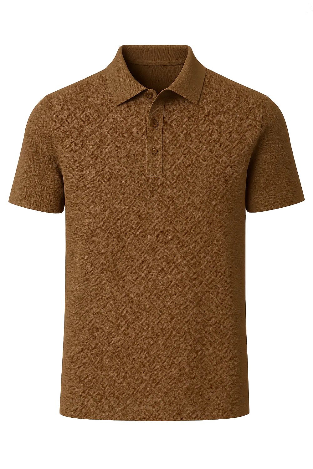 Polo Élégant en Soie pour Homme – Marron
