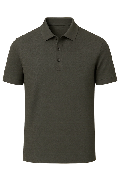 Polo Élégant en Soie pour Homme – Gris