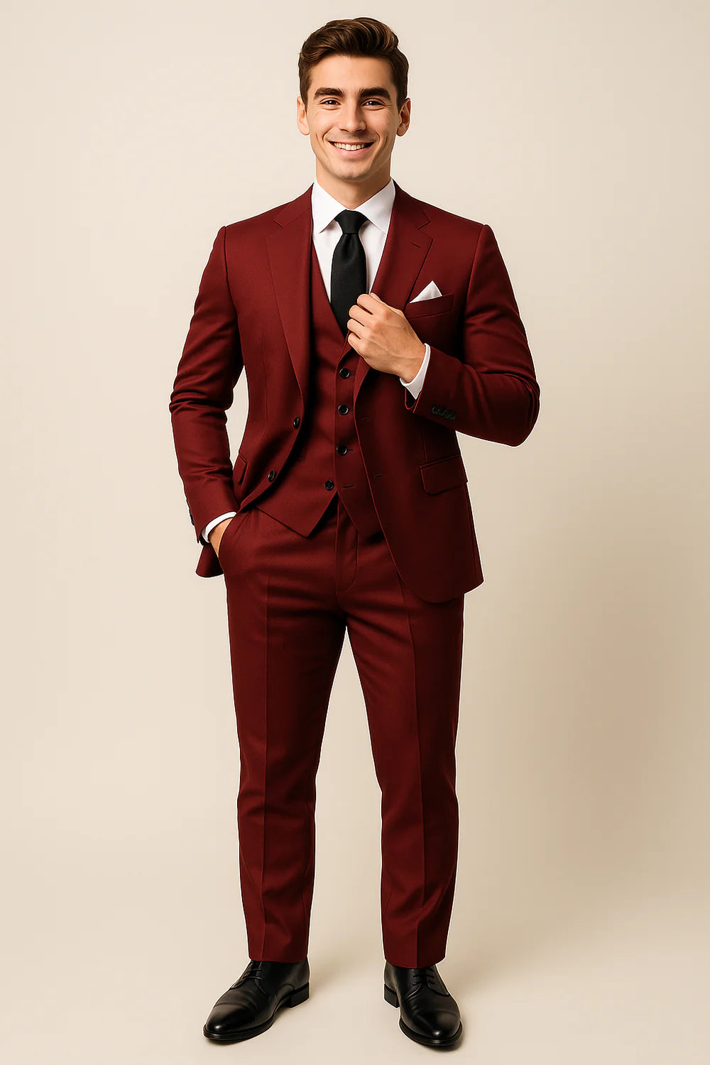 Ensemble Formel 3 Pièces pour Homme – Rouge