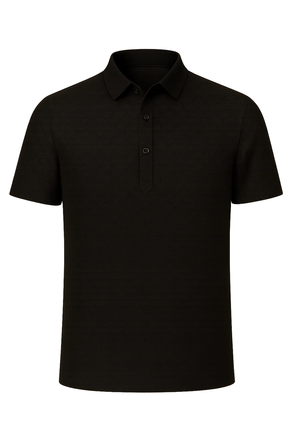 Polo Élégant en Soie pour Homme – Noir