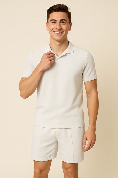 Ensemble Décontracté Estival Tendance pour Homme – Blanc