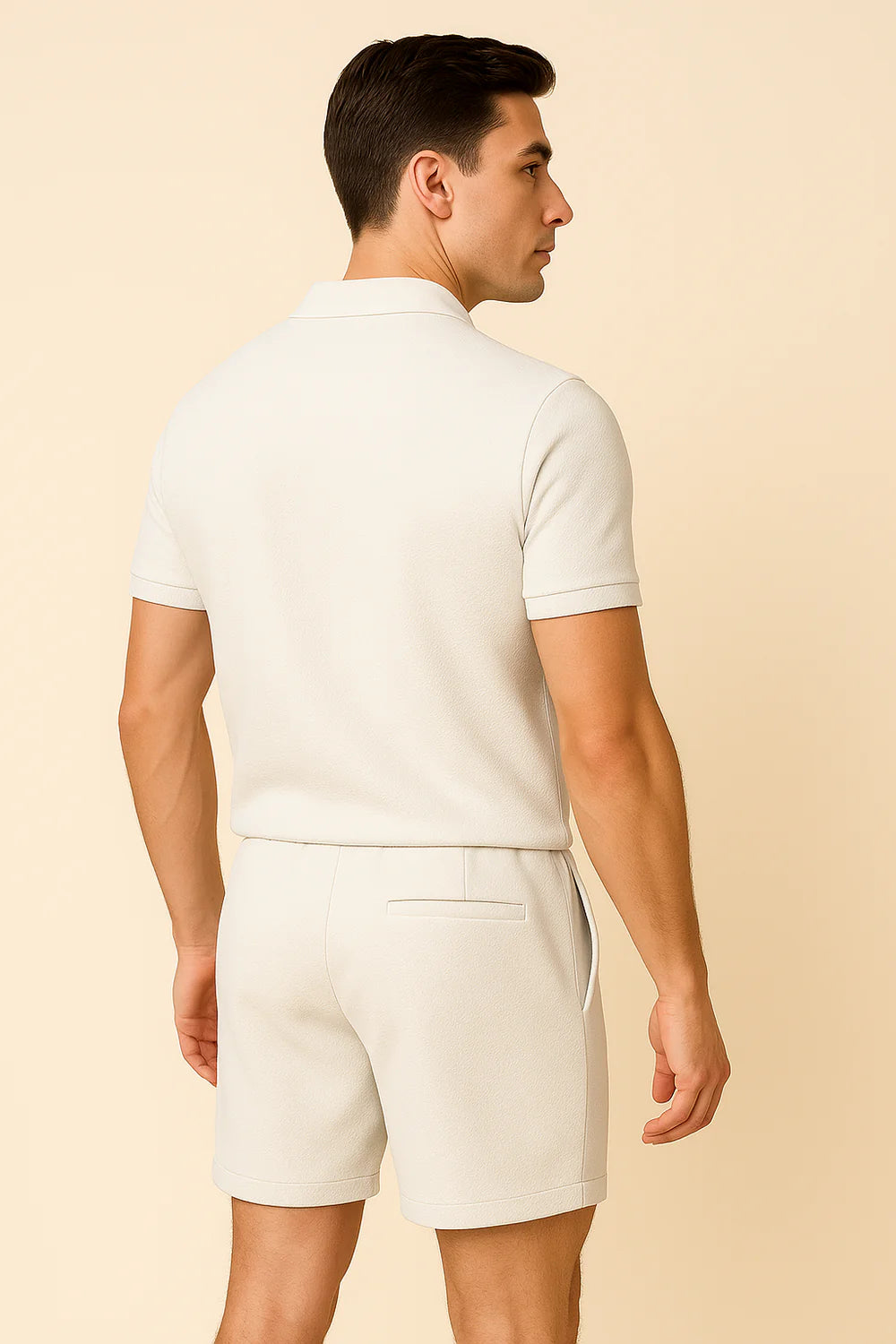 Ensemble Décontracté Estival Tendance pour Homme – Blanc