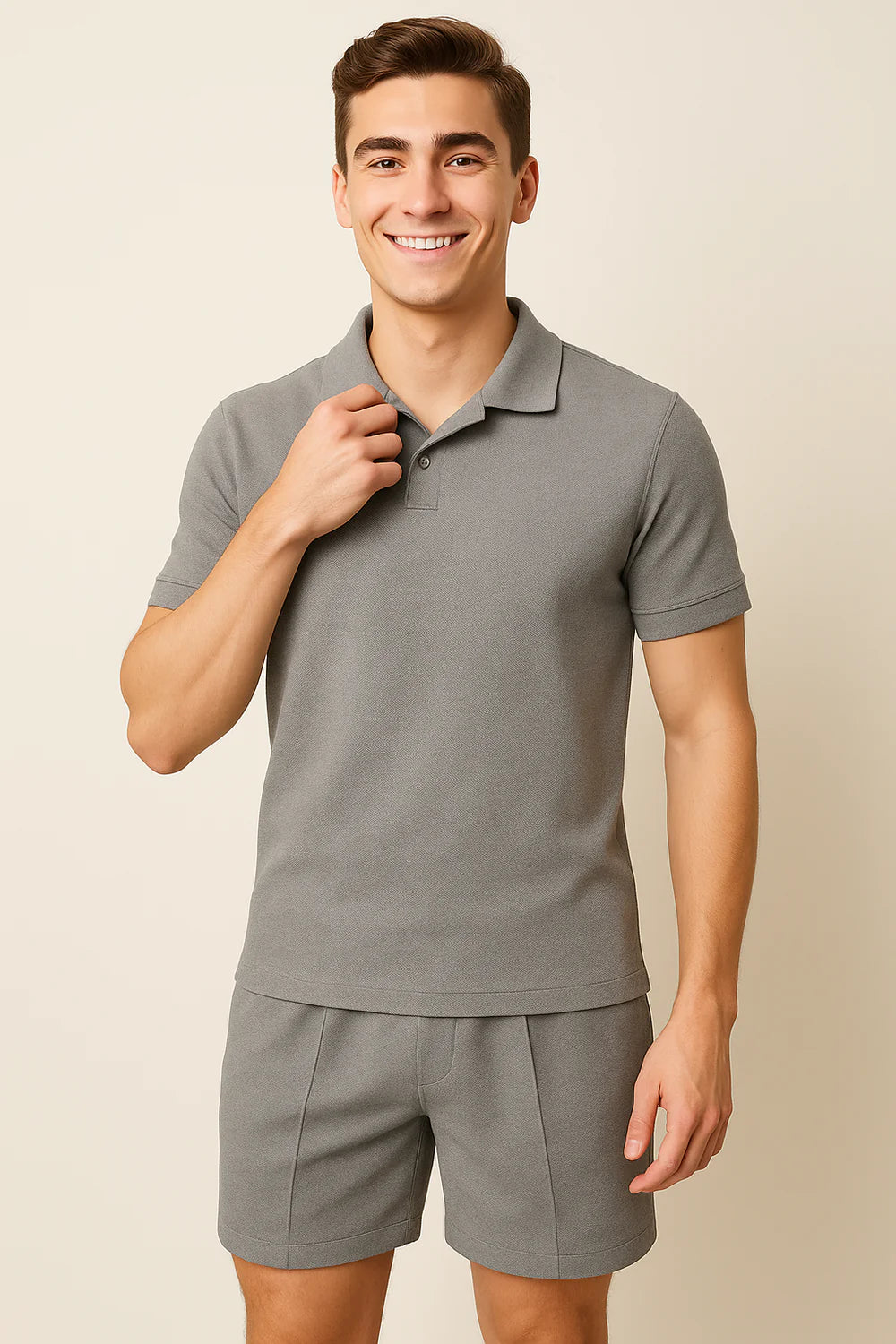 Ensemble Décontracté Estival Tendance pour Homme – Gris