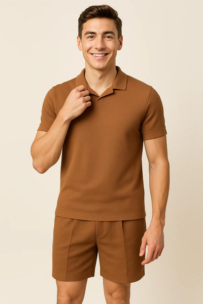 Ensemble Décontracté Estival Tendance pour Homme – Marron