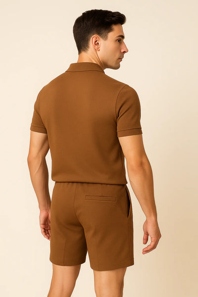 Ensemble Décontracté Estival Tendance pour Homme – Marron