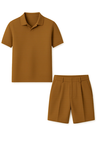 Ensemble Décontracté Estival Tendance pour Homme – Marron