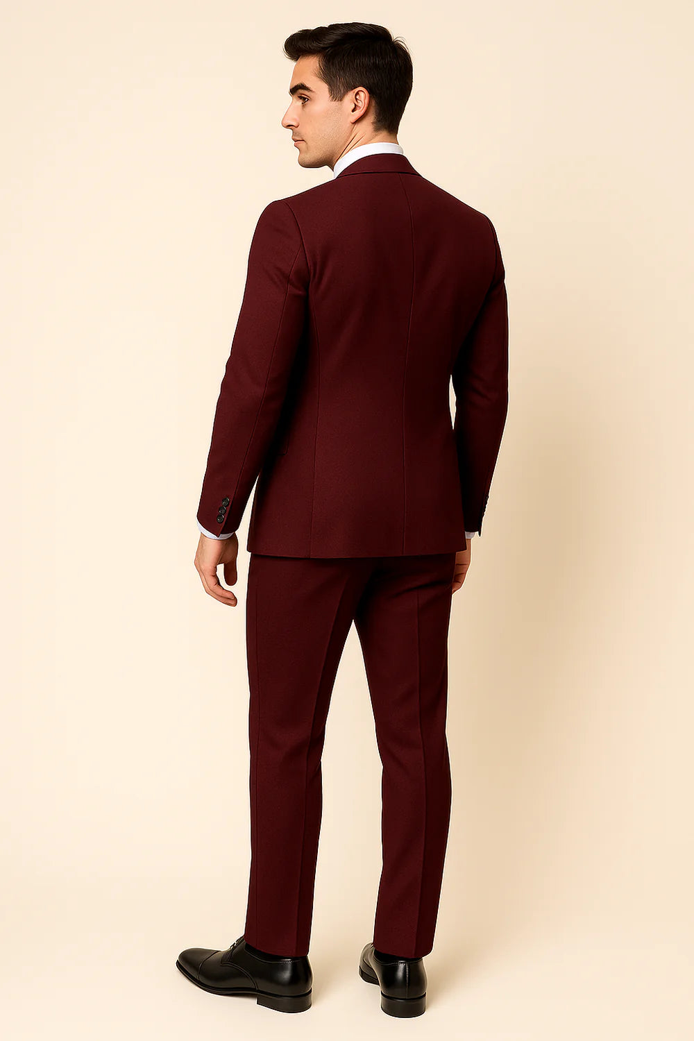 Ensemble Formel 3 Pièces pour Homme – Rouge Bourgogne