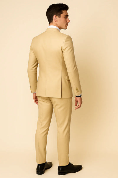 Costume d'affaires moderne 3 pièces pour hommes – Beige