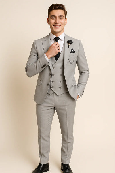 Costume d'affaires moderne 3 pièces pour hommes – Gris