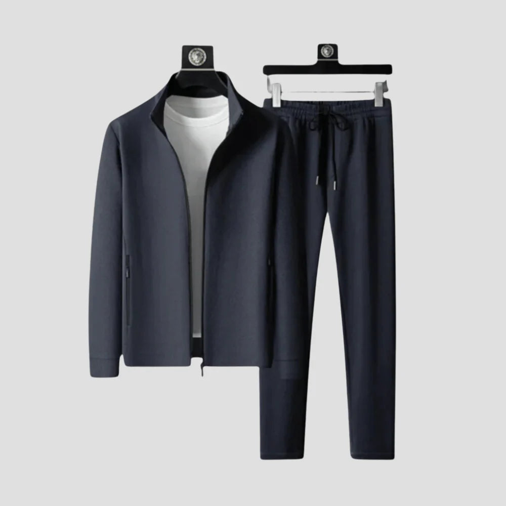 Ensemble Classique pour Homme – Veste Zippée et Pantalon à Cordon