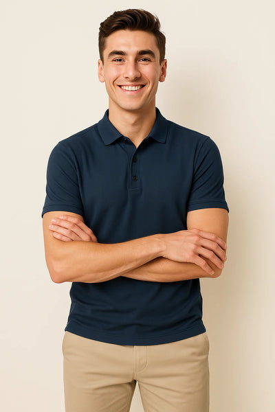 Polo Décontracté Élégant pour Homme – Bleu foncé