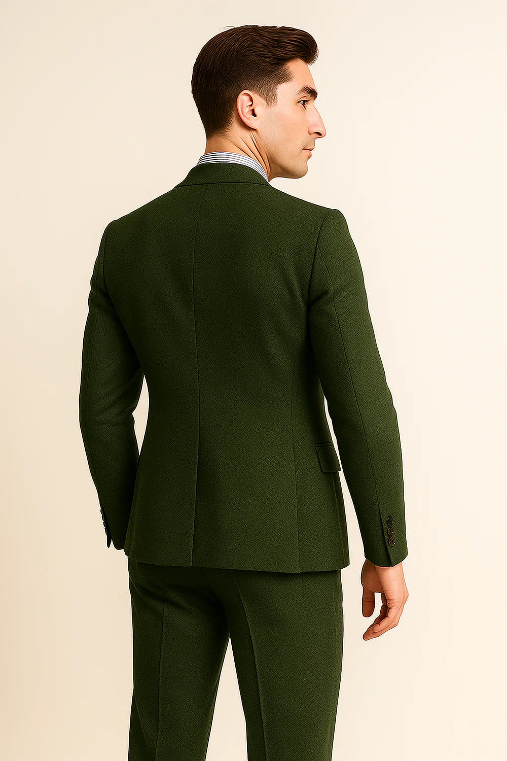 Costume Tuxedo Classique en Tweed pour Homme – Vert