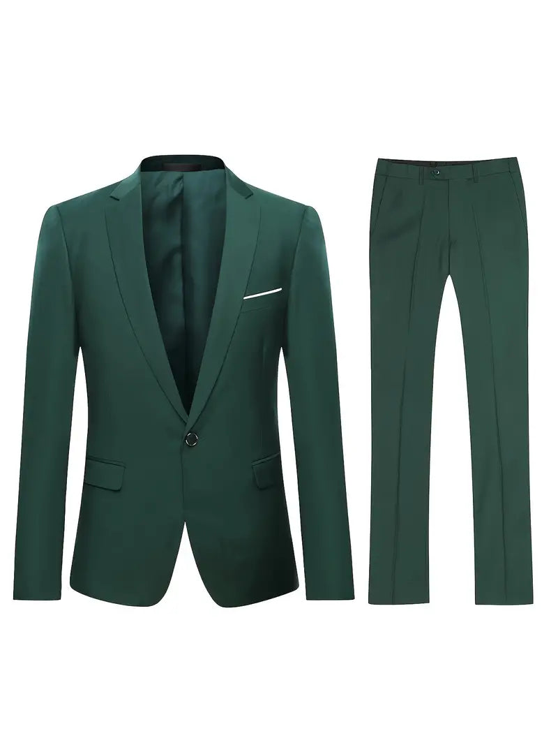 Costume Classique de Bureau pour Homme – Vert