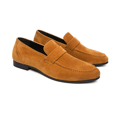 Mocassins formels en daim pour hommes