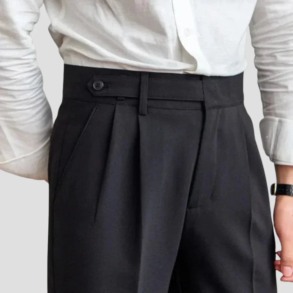 Pantalon Slim Classique pour Homme avec Détails Modernes