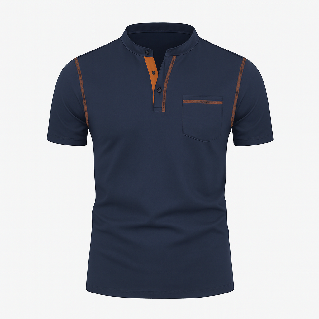 Polo Élégant Décontracté-Chic pour Homme – Bleu foncé