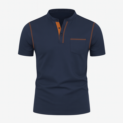 Polo Élégant Décontracté-Chic pour Homme – Bleu foncé
