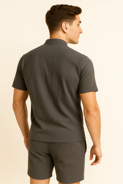 Ensemble d’été élégant pour hommes – Gris