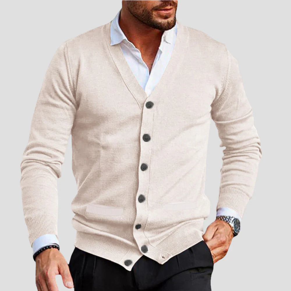 Cardigan à Col V pour Homme – Boutonné pour le Quotidien