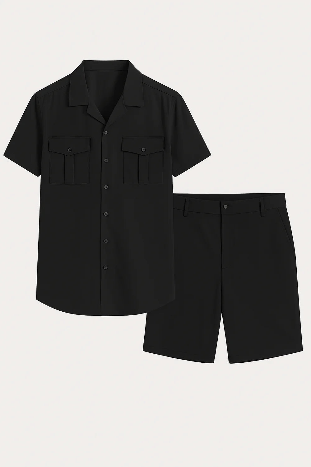 Ensemble élégant pour hommes – Polo et short – Noir