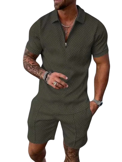 Ensemble d'été avec polo et short pour hommes