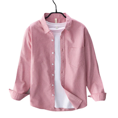 Chemise Oxford d'Été Élégante pour Homme – Rose