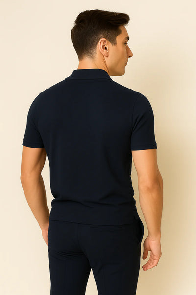 Ensemble Décontracté Polo et Pantalon pour Homme – Bleu Foncé