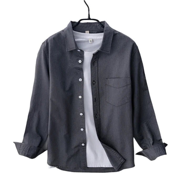 Chemise Oxford d'Été Élégante pour Homme – Noir