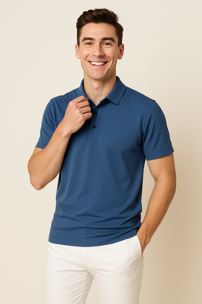 Polo Décontracté Élégant pour Homme – Bleu