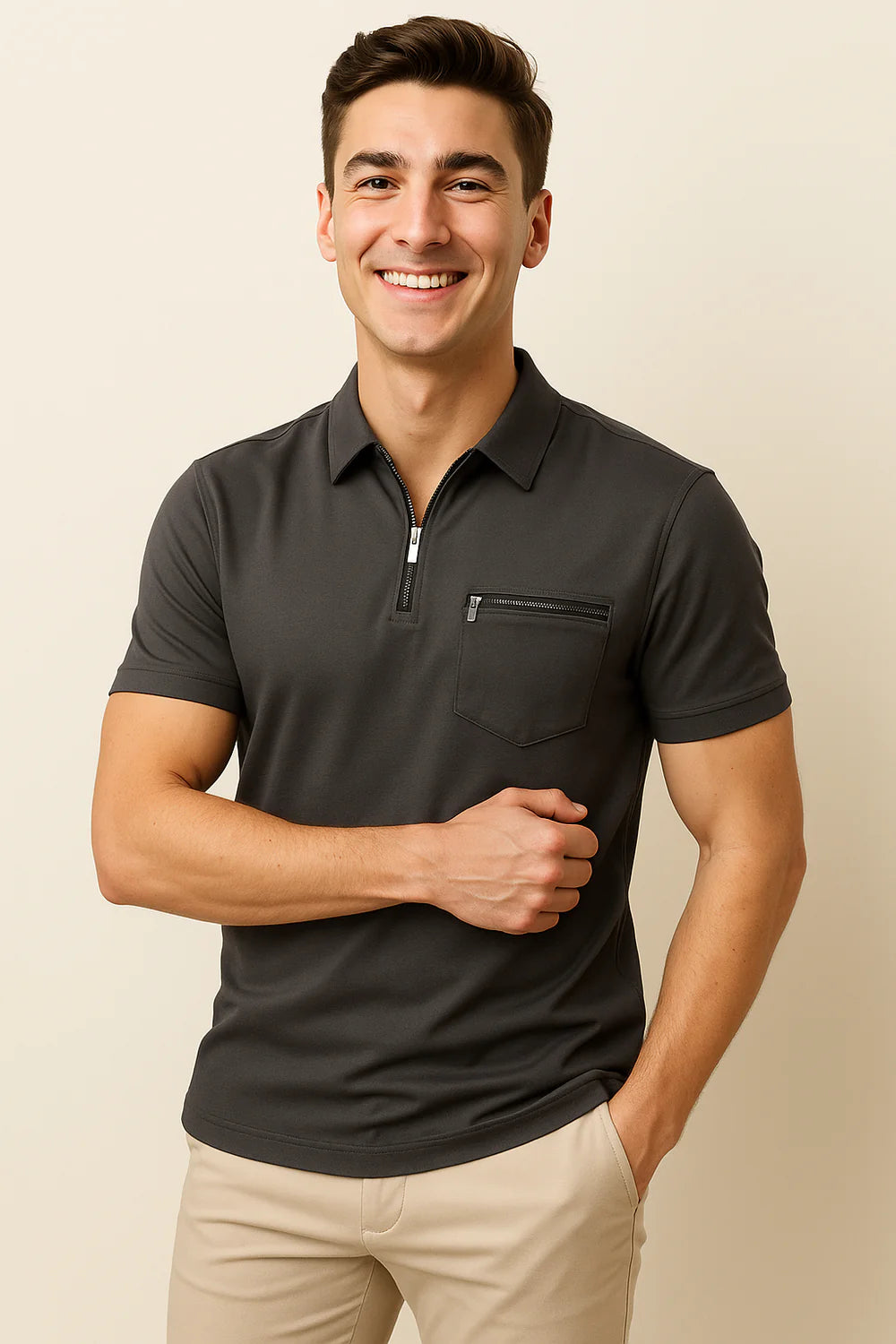 Polo pour Homme au Style Classique – Noir