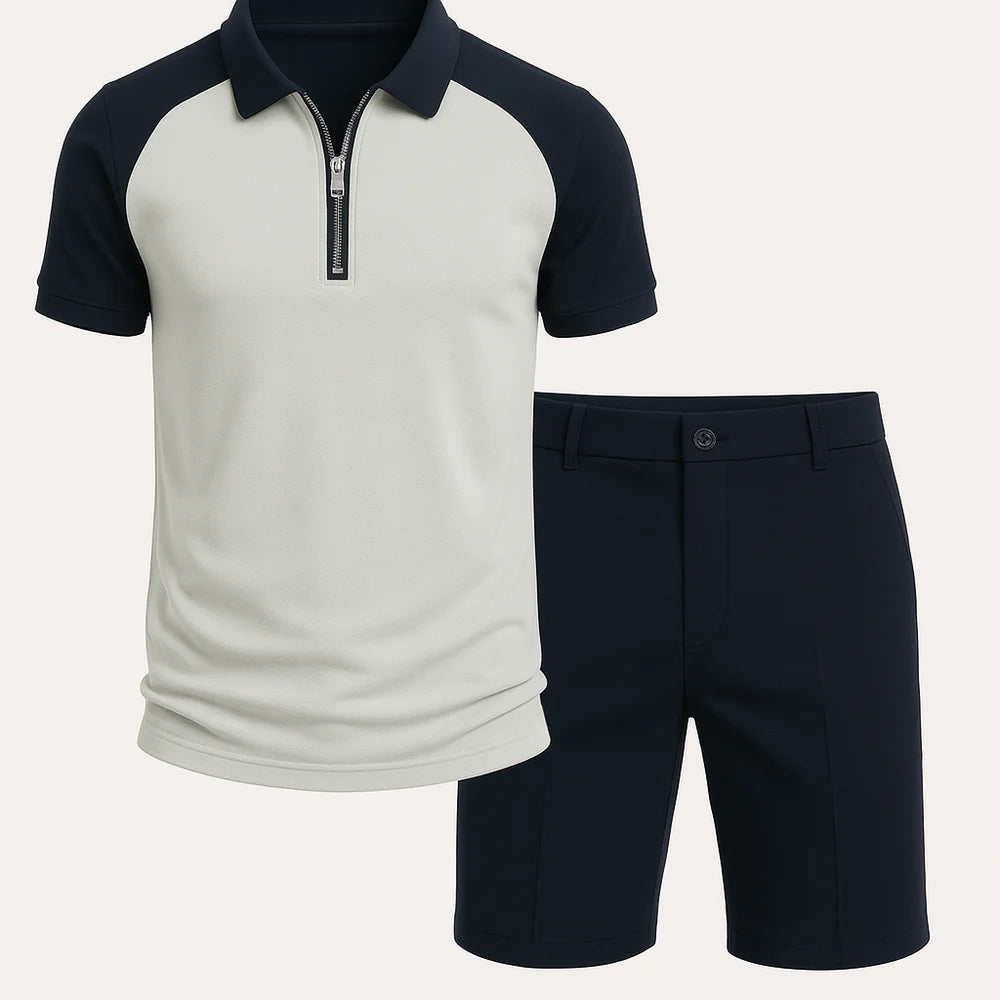 Ensemble Tendance pour Homme pour l'Été – Blanc et Bleu