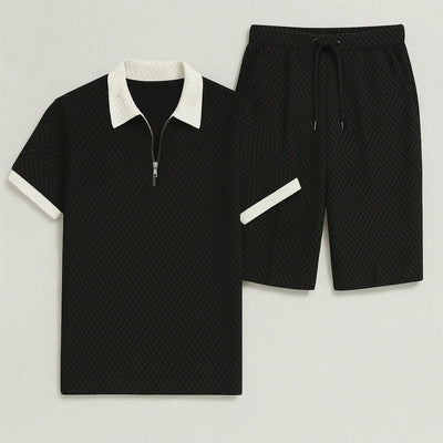 Ensemble Décontracté Moderne pour Homme avec Imprimé Tendance – Noir