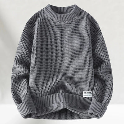 Pull Basique en Maille pour Homme – Gris