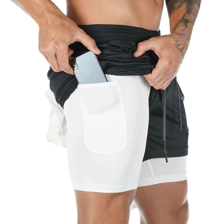 Shorts de Fitness Légers Signature pour Homme – Noir