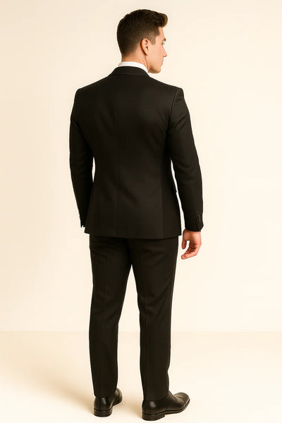 Costume d'affaires moderne 3 pièces pour hommes – Noir