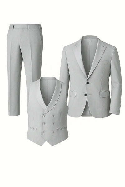 Costume d'affaires moderne 3 pièces pour hommes – Gris
