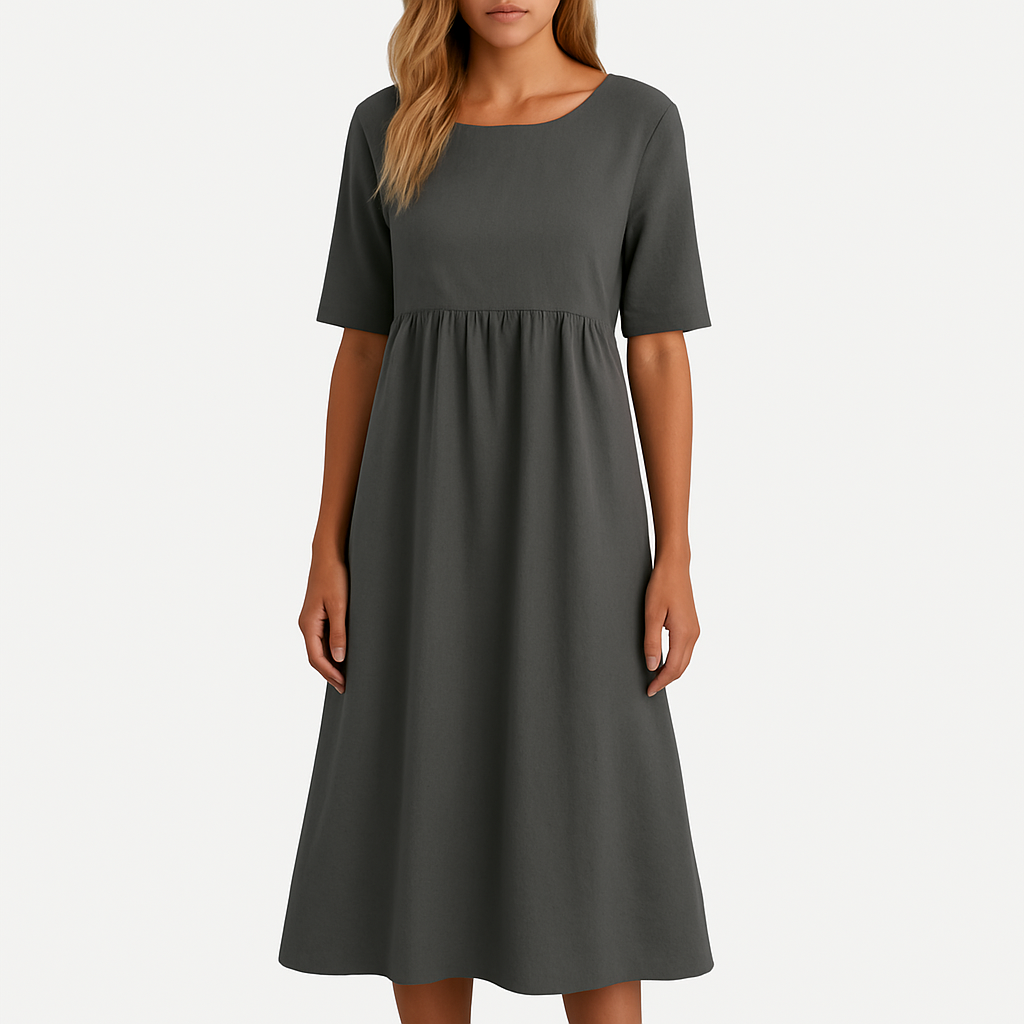 Robe d'été tendance de couleur unie pour femmes