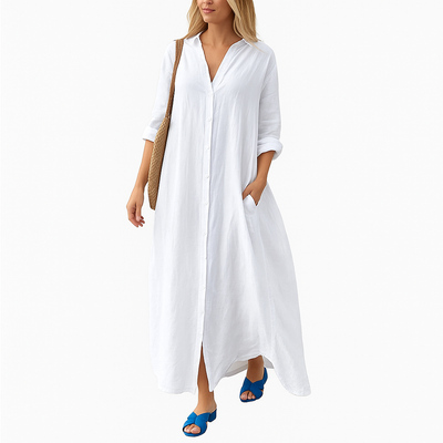Robe longue d'été minimaliste et décontractée pour femmes