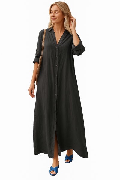 Robe longue d'été minimaliste et décontractée pour femmes