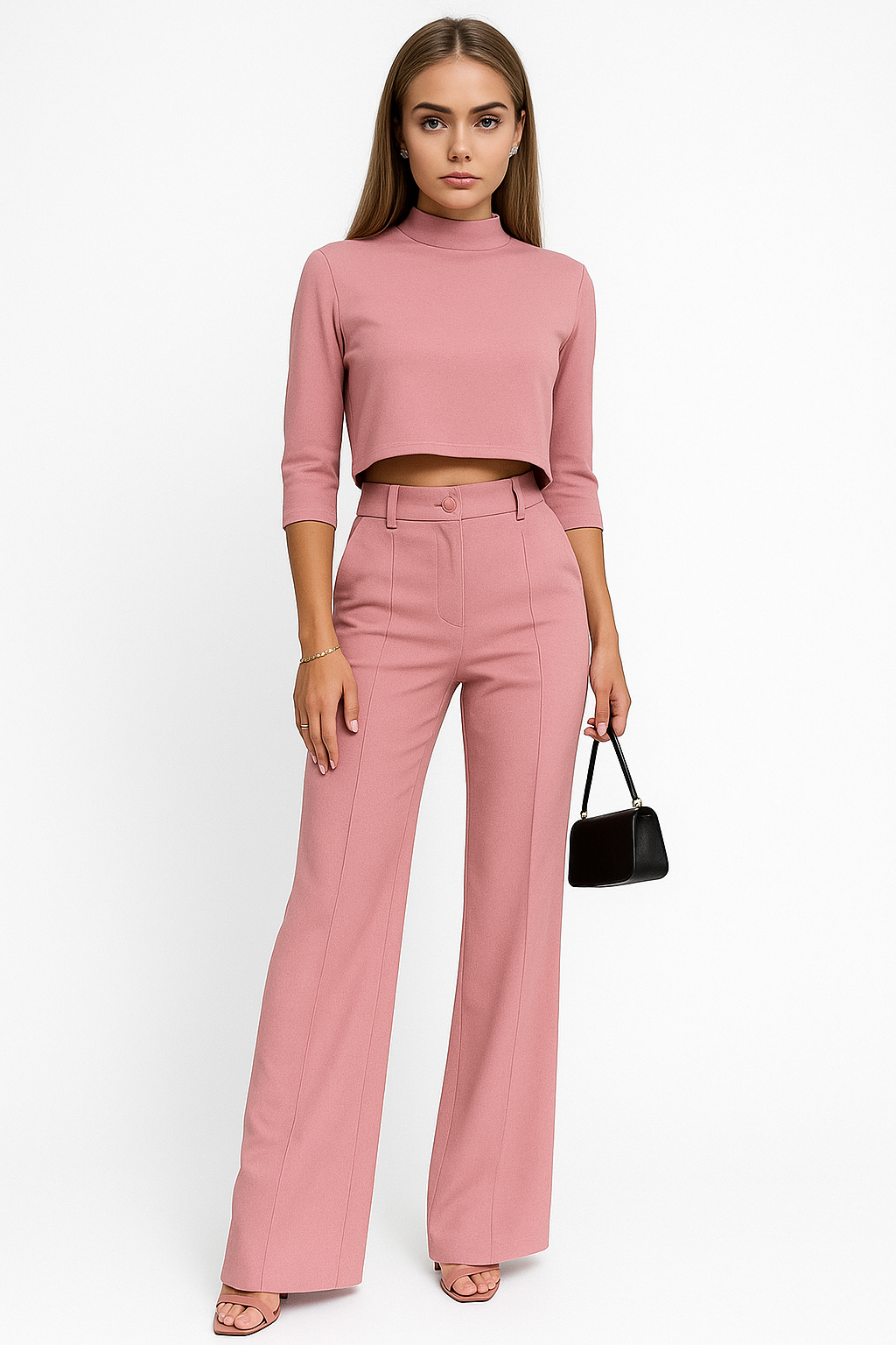 Ensemble d'été pour femmes avec haut court à la mode