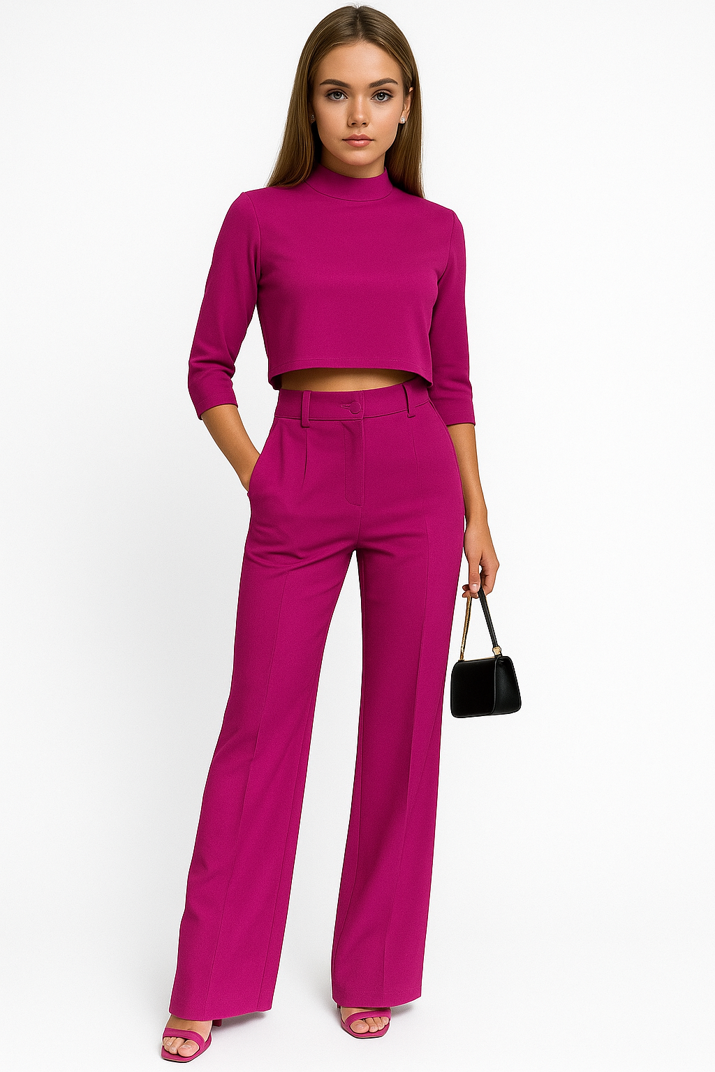 Ensemble d'été pour femmes avec haut court à la mode