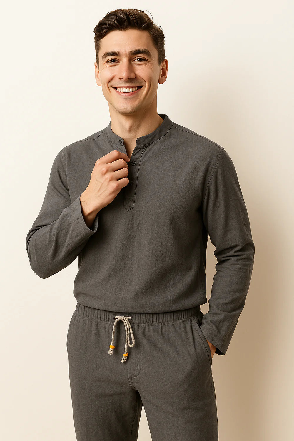 Costume Classique en Lin pour Homme – Gris