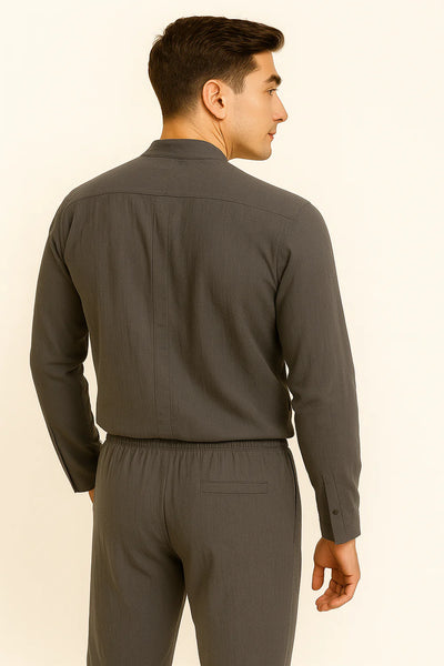 Costume Classique en Lin pour Homme – Gris
