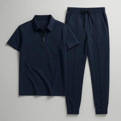 Ensemble Décontracté Polo et Pantalon pour Homme – Bleu Foncé