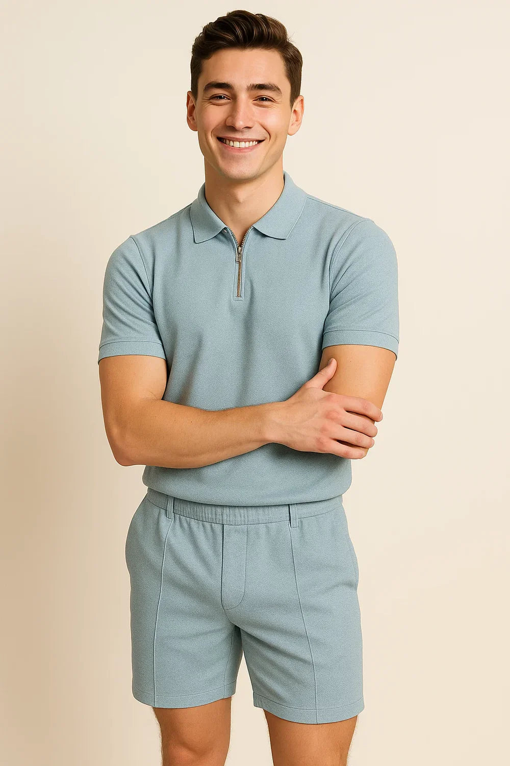 Ensemble Estival Décontracté pour Homme – Bleu clair