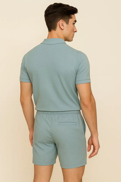 Ensemble Estival Décontracté pour Homme – Bleu clair