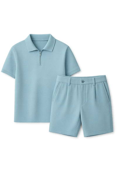 Ensemble Estival Décontracté pour Homme – Bleu clair