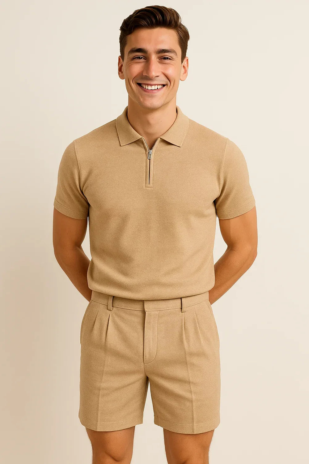 Ensemble Estival Décontracté pour Homme – Kaki
